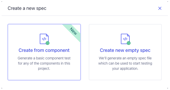 Create from component card